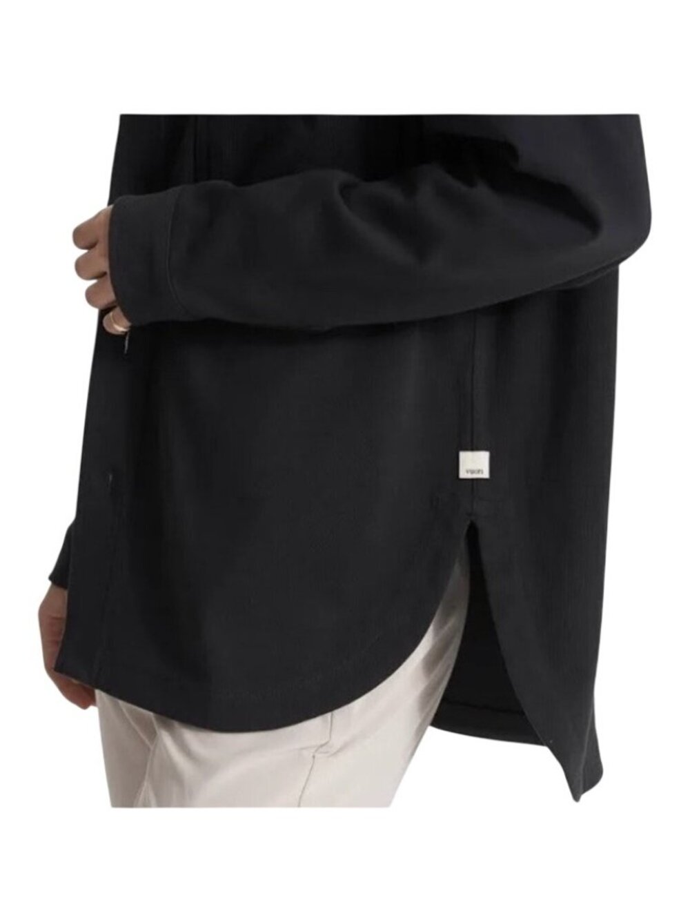 Vuori Mackenzie Shirt Jacket Womens XS/S Washed Black Long Sleeve Shacket Pocket - Picture 11 of 16